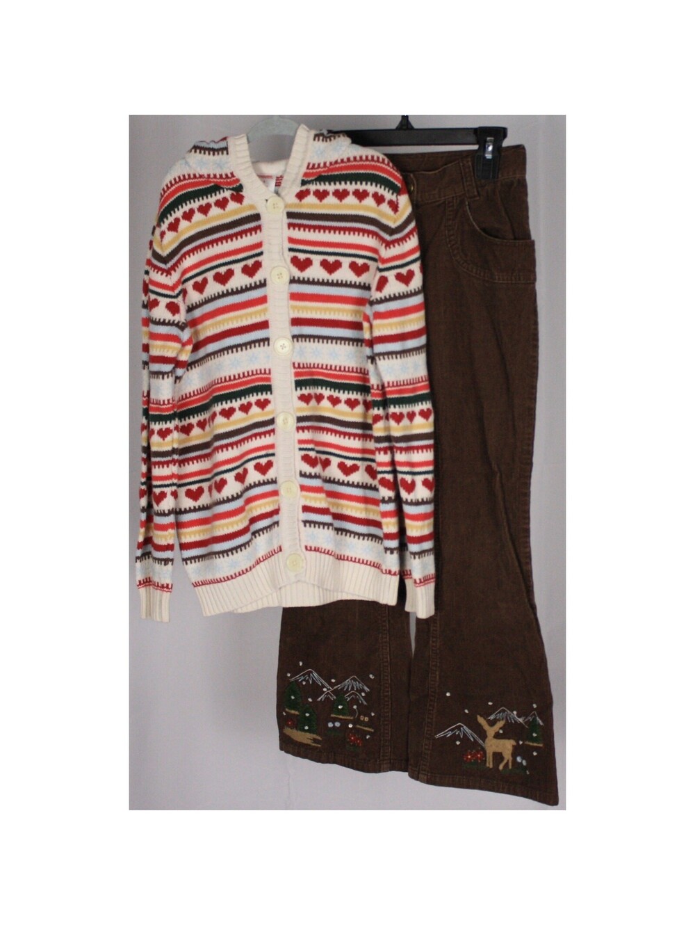 Gymboree Fair Isle Sweater Corduroy Set Girls 8 Slim 9